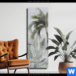 Leinwandbild Tropische Baeume Und Blaetter Schmal Produktvorschau mit dem Bild Tropische Bäume und Blätter im Format Schmal.