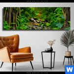 Leinwandbild Tropischer Dschungel Panorama Produktvorschau mit dem Bild Tropischer Dschungel im Format Panorama.