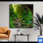 Leinwandbild Tropischer Dschungel Quadrat Produktvorschau mit dem Bild Tropischer Dschungel im Format Quadrat.