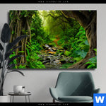 Leinwandbild Tropischer Dschungel Querformat Produktvorschau mit dem Bild Tropischer Dschungel im Format Querformat.
