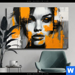 Leinwandbild Urban Art Gesicht Querformat Produktvorschau mit dem Bild Urban Art Gesicht im Format Querformat.