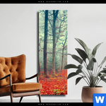 Leinwandbild Vertraeumter Wald Schmal Produktvorschau mit dem Bild Verträumter Wald im Format Schmal.