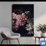 Leinwandbild Vintage Blumen Hochformat Produktvorschau mit dem Bild Vintage Blumen im Format Hochformat.