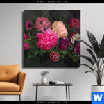 Leinwandbild Vintage Blumen No 2 Quadrat Produktvorschau mit dem Bild Vintage Blumen No. 2 im Format Quadrat.