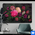 Leinwandbild Vintage Blumen No 2 Querformat Produktvorschau mit dem Bild Vintage Blumen No. 2 im Format Querformat.
