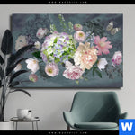 Leinwandbild Vintage Blumen No 3 Querformat Produktvorschau mit dem Bild Vintage Blumen No. 3 im Format Querformat.