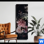 Leinwandbild Vintage Blumen Schmal Produktvorschau mit dem Bild Vintage Blumen im Format Schmal.
