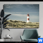Leinwandbild Vintage Leuchtturm Querformat Produktvorschau mit dem Bild Vintage Leuchtturm im Format Querformat.
