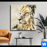 Leinwandbild Vintage Loewe Quadrat Produktvorschau mit dem Bild Vintage Löwe im Format Quadrat.