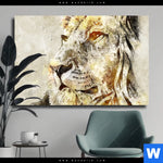 Leinwandbild Vintage Loewe Querformat Produktvorschau mit dem Bild Vintage Löwe im Format Querformat.