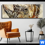 Leinwandbild Vintage Nashorn Panorama Produktvorschau mit dem Bild Vintage Nashorn im Format Panorama.