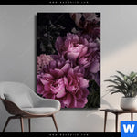 Leinwandbild Vintage Pfingstrosen Hochformat Produktvorschau mit dem Bild Vintage Pfingstrosen im Format Hochformat.