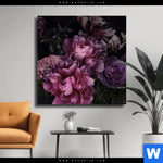 Leinwandbild Vintage Pfingstrosen Quadrat Produktvorschau mit dem Bild Vintage Pfingstrosen im Format Quadrat.
