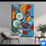 Leinwandbild Vintage Silberloeffel Mit Gewuerzen Hochformat Produktvorschau mit dem Bild Vintage Silberlöffel mit Gewürzen im Format Hochformat.