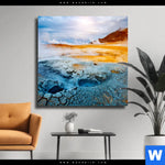Leinwandbild Vulkan Island Quadrat Produktvorschau mit dem Bild Vulkan Island im Format Quadrat.