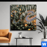 Leinwandbild Wald Strasse Von Oben Quadrat Produktvorschau mit dem Bild Wald & Straße von oben im Format Quadrat.