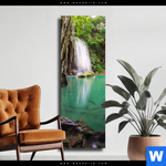 Leinwandbild Wald Wasserfall No 4 Schmal Produktvorschau mit dem Bild Wald & Wasserfall No. 4 im Format Schmal.