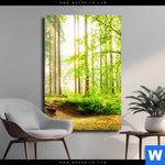 Leinwandbild Waldpanorama Hochformat Produktvorschau mit dem Bild Waldpanorama im Format Hochformat.