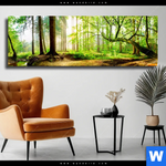 Leinwandbild Waldpanorama Panorama Produktvorschau mit dem Bild Waldpanorama im Format Panorama.