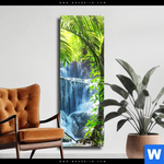Leinwandbild Wasserfall In Mexiko Schmal Produktvorschau mit dem Bild Wasserfall in Mexiko im Format Schmal.