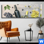 Leinwandbild Weingenuss Panorama Produktvorschau mit dem Bild Weingenuss im Format Panorama.