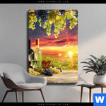 Leinwandbild Weinreben Im Abendlicht Hochformat Produktvorschau mit dem Bild Weinreben im Abendlicht im Format Hochformat.
