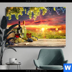 Leinwandbild Weinreben Im Abendlicht Querformat Produktvorschau mit dem Bild Weinreben im Abendlicht im Format Querformat.