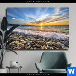 Leinwandbild Wellen Des Meeres Querformat Produktvorschau mit dem Bild Wellen des Meeres im Format Querformat.