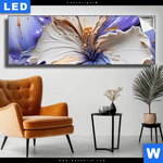 Leuchtbild Abstrakte Blumenformen Panorama Produktvorschau mit dem Bild Abstrakte Blumenformen im Format Panorama.