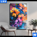 Leuchtbild Abstrakte Blumenpracht Hochformat Produktvorschau mit dem Bild Abstrakte Blumenpracht im Format Hochformat.