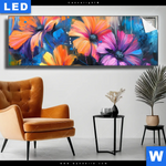 Leuchtbild Abstrakte Blumenpracht Panorama Produktvorschau mit dem Bild Abstrakte Blumenpracht im Format Panorama.