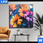 Leuchtbild Abstrakte Blumenpracht Quadrat Produktvorschau mit dem Bild Abstrakte Blumenpracht im Format Quadrat.