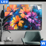 Leuchtbild Abstrakte Blumenpracht Querformat Produktvorschau mit dem Bild Abstrakte Blumenpracht im Format Querformat.