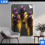 Leuchtbild Abstrakte Lavendel Kunst Hochformat Produktvorschau mit dem Bild Abstrakte Lavendel-Kunst im Format Hochformat.