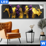 Leuchtbild Abstrakte Lavendel Kunst Panorama Produktvorschau mit dem Bild Abstrakte Lavendel-Kunst im Format Panorama.