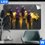 Leuchtbild Abstrakte Lavendel Kunst Querformat Produktvorschau mit dem Bild Abstrakte Lavendel-Kunst im Format Querformat.