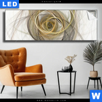 Leuchtbild Abstrakte Moderne Linienkunst Panorama Produktvorschau mit dem Bild Abstrakte moderne Linienkunst im Format Panorama.