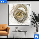 Leuchtbild Abstrakte Moderne Linienkunst Quadrat Produktvorschau mit dem Bild Abstrakte moderne Linienkunst im Format Quadrat.