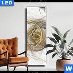 Leuchtbild Abstrakte Moderne Linienkunst Schmal Produktvorschau mit dem Bild Abstrakte moderne Linienkunst im Format Schmal.