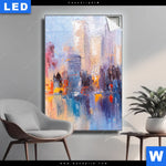 Leuchtbild Abstrakte Skyline No 2 Hochformat Produktvorschau mit dem Bild Abstrakte Skyline No.2 im Format Hochformat.