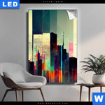 Leuchtbild Abstrakte Skyline No 3 Hochformat Produktvorschau mit dem Bild Abstrakte Skyline No.3 im Format Hochformat.
