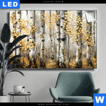 Leuchtbild Abstrakter Birkenwald Querformat Produktvorschau mit dem Bild Abstrakter Birkenwald im Format Querformat.