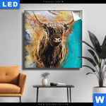 Leuchtbild Abstrakter Highlander Quadrat Produktvorschau mit dem Bild Abstrakter Highlander im Format Quadrat.