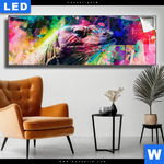 Leuchtbild Abstrakter Leguan Panorama Produktvorschau mit dem Bild Abstrakter Leguan im Format Panorama.