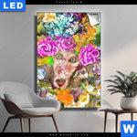 Leuchtbild Aeffchen Blumen Hochformat Produktvorschau mit dem Bild Äffchen & Blumen im Format Hochformat.