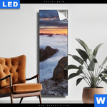 Leuchtbild Alpen Im Nebel Schmal Produktvorschau mit dem Bild Alpen im Nebel im Format Schmal.