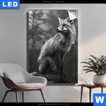 Leuchtbild Anmutiger Fuchs Hochformat Produktvorschau mit dem Bild Anmutiger Fuchs im Format Hochformat.