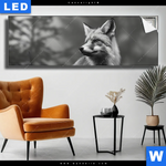 Leuchtbild Anmutiger Fuchs Panorama Produktvorschau mit dem Bild Anmutiger Fuchs im Format Panorama.