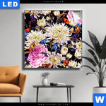 Leuchtbild Aquarell Von Wilden Blumen Quadrat Produktvorschau mit dem Bild Aquarell von wilden Blumen im Format Quadrat.