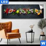 Leuchtbild Aromen Der Weltkueche Panorama Produktvorschau mit dem Bild Aromen der Weltküche im Format Panorama.